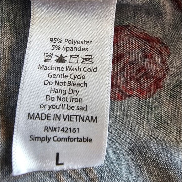 LuLaRoe Disney Irma Tunic Sz L Miss Piggy Rose Floral Vintage Inspired Print Tee - Picture 7 of 12